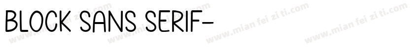 Block Sans Serif字体转换